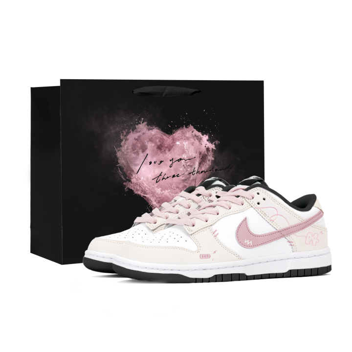 Nike Nike Dunk Low top Skateboard Shoes Unisex Pink White