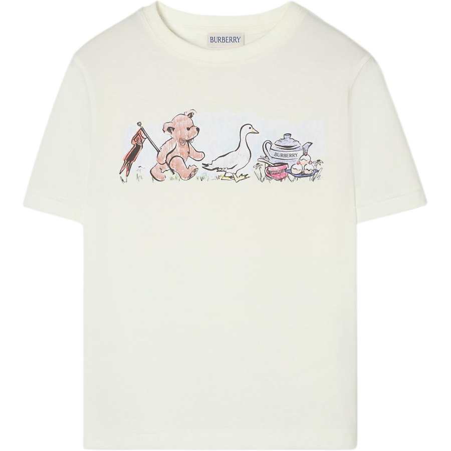 Burberry Kids T Shirts Crew Neck Moderate