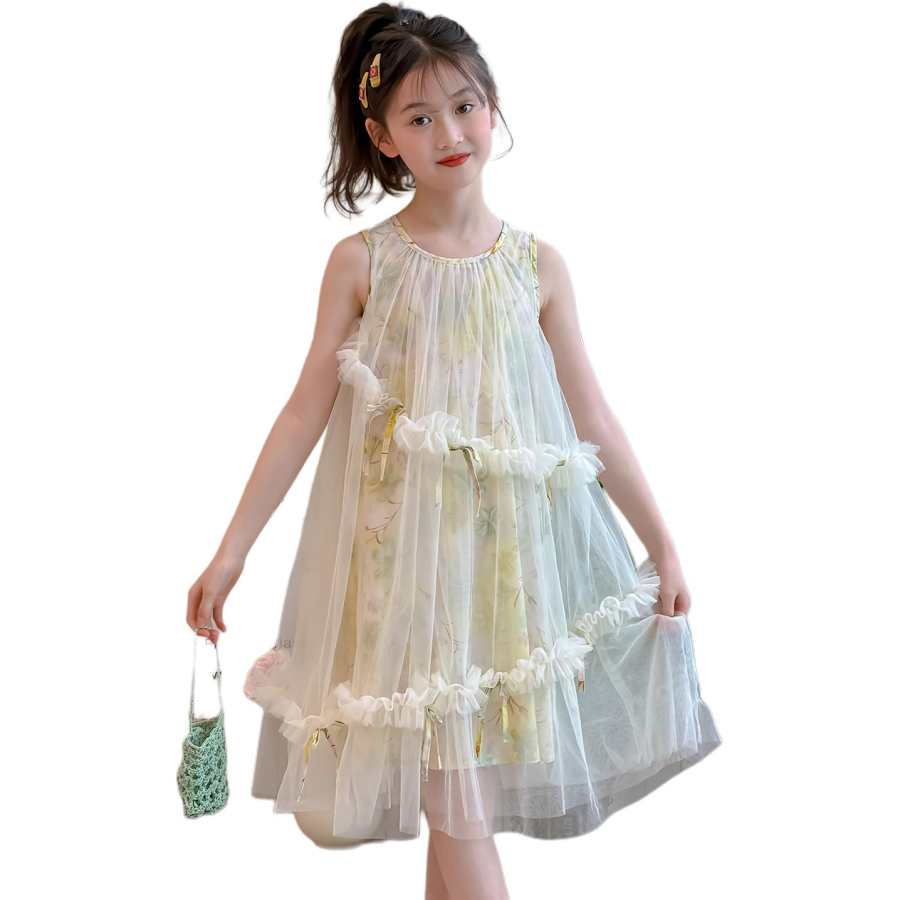 YALU Grade School Dresses Camisole Moderate Midi Skirt