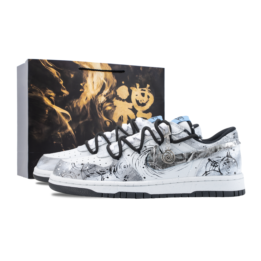 Nike Nike Big Silver Corrosion Slip Resistant Abrasion Resistant Low top Skateboard Shoes Unisex Gray White Black