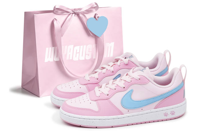 Nike Nike Court Borough Skateboard Shoes Unisex Low Top Pink/Blue