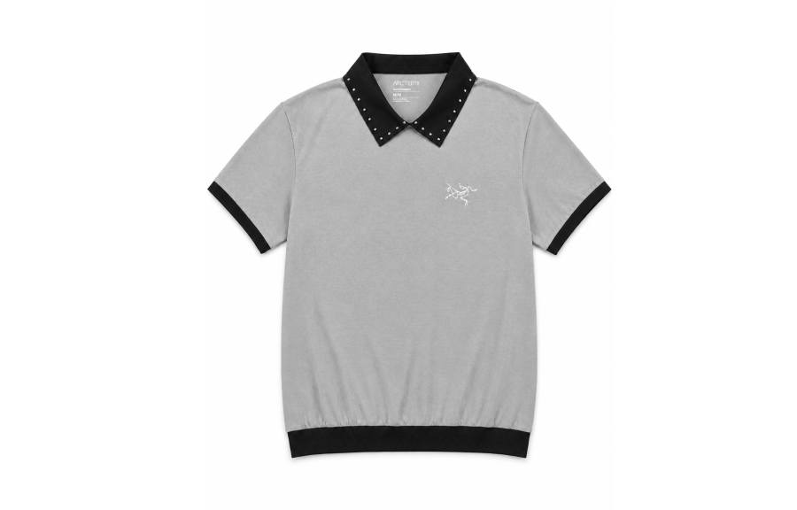 Arcteryx T Shirts Men's Void Gray/Vold Polo Collar Moderate