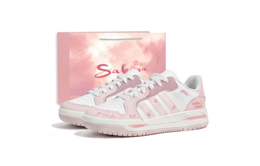 Adidas Adidas ENTRAP Peach Milk Foam, Shopping Bag, Campus Style, Students' Party, Romantic Atmosphere