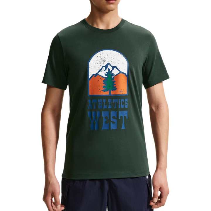 Nike Nike Sportswear T Shirts Men's Black Spruce Crew Neck