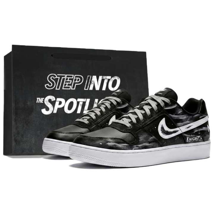 Nike Nike SB Delta Gothic Assassin Leather Low top Skateboard Shoes Unisex Black White