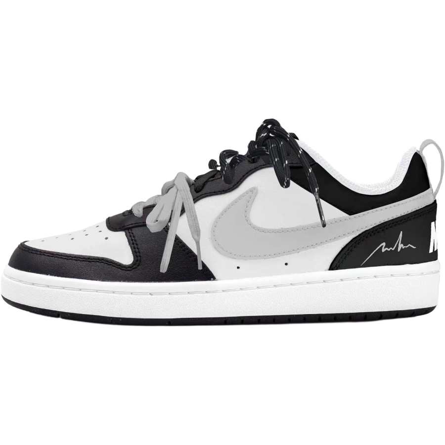 Nike Nike Court Borough Gray White Zone Low top Kids' Skateboarding Shoes Gray Teenagers