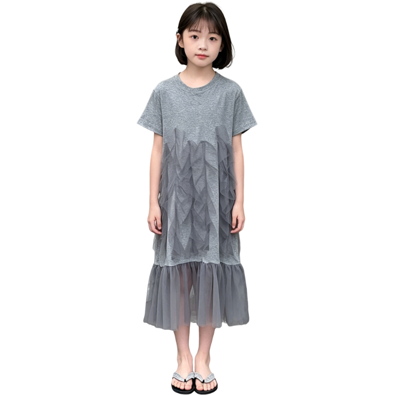 YALU Grade School Dresses Camisole Moderate Midi Skirt