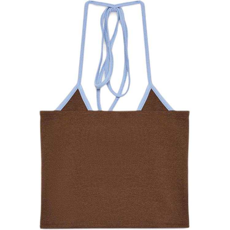ZARA Camisoles Women's Brown Blue Moderate