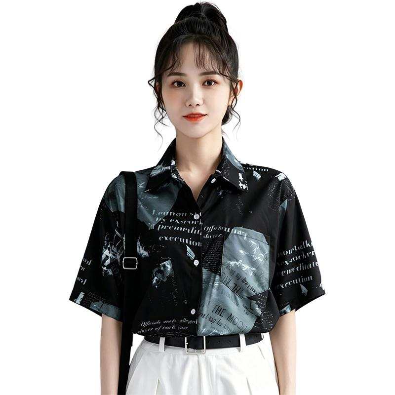 SIXUSICHOU Shirts Women's Lapel Thin Other