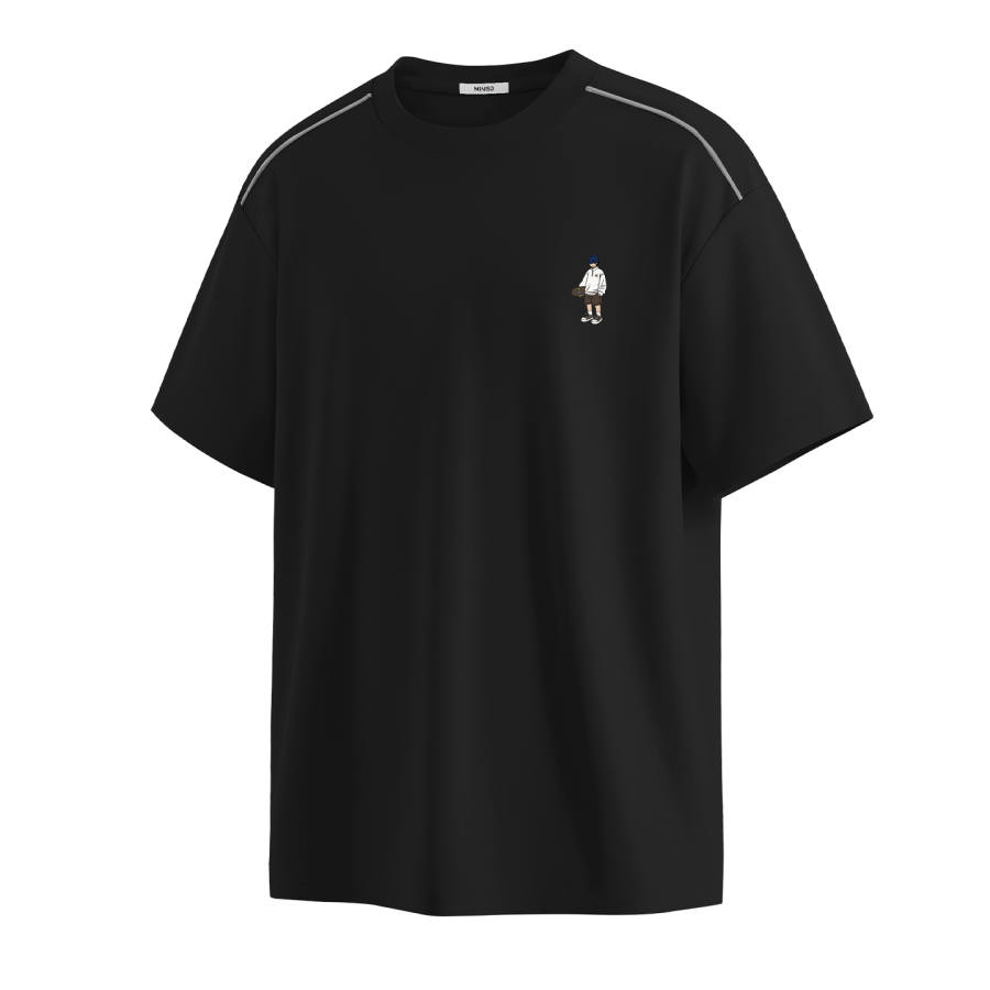 MINISO T Shirts Unisex Crew Neck Moderate Straight Fit