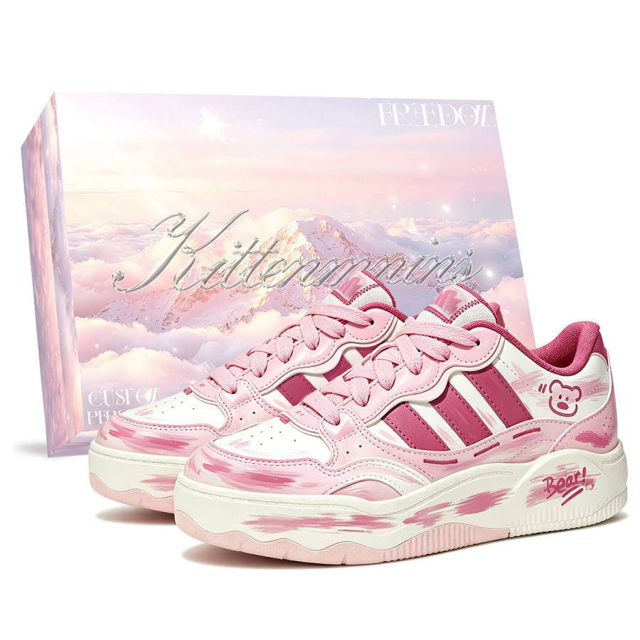 Adidas Adidas LITE SHUFFLE Low top Skateboard Shoes Women's Pink White