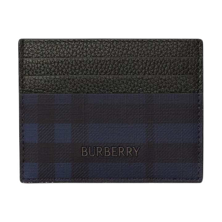 Burberry Burberry PU Polyurethane Card Holder Men's Marine Blue