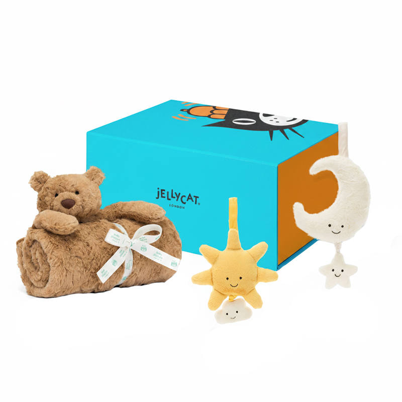 JELLYCAT Barcelona Bear Warm Melody Box Set Dolls Plush Doll 20cm/28cm