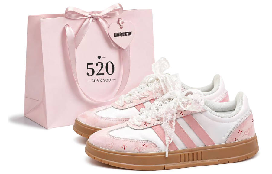 Adidas Adidas Gradas Skateboard Shoes Unisex Low Top White/Pink