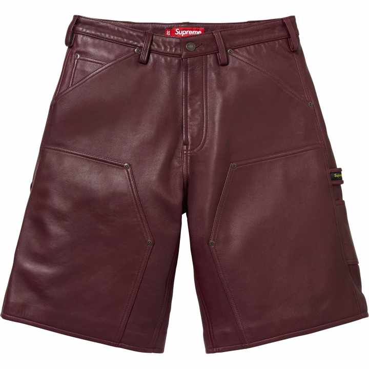 Supreme Supreme SS26 WEEK10 Leather Double Knee Painter Short Cargo Shorts Unisex
