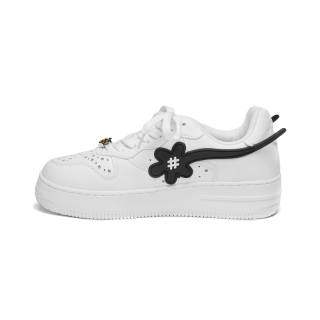 WATER THE PLANT 'GR' GOAT Leather Low top Skateboard Shoes Unisex White