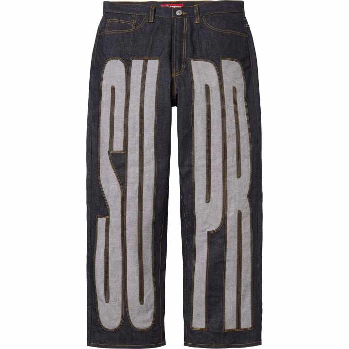 Supreme Supreme SS26 WEEK10 Inset Spellout Baggy Jean Jeans Unisex