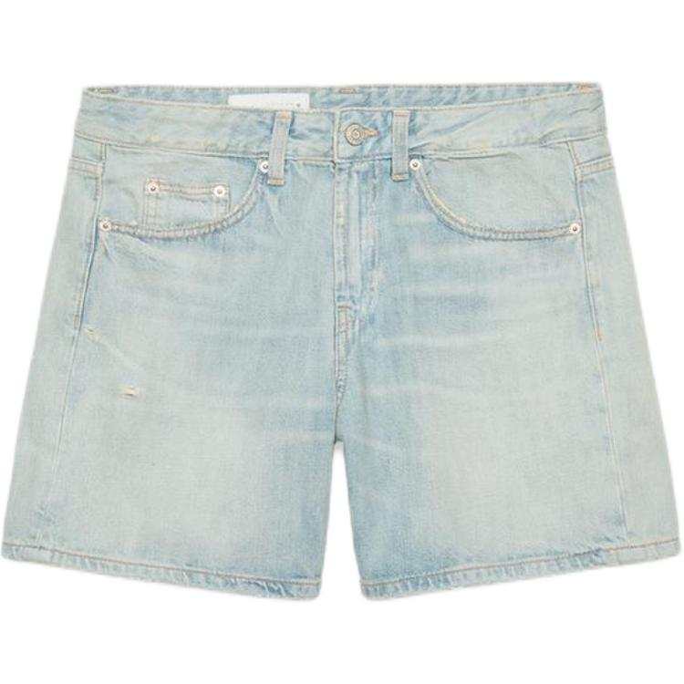 ZARA Trf Denim Shorts Women's Light Blue Moderate Other