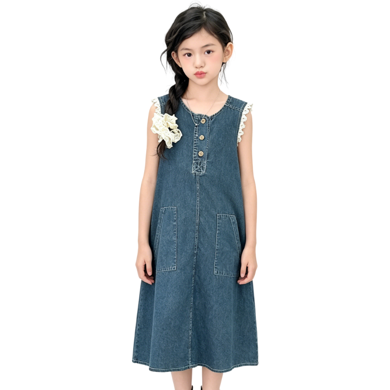 YALU Grade School Dresses Camisole Moderate Midi Skirt