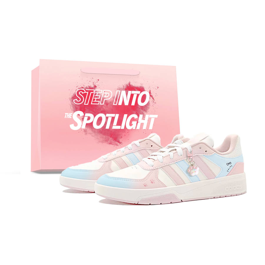 Adidas Adidas COURTBEAT Star Joy Manufacturing, Blue Pink Sweet Mist Low top Skateboard Shoes Unisex Pink Blue