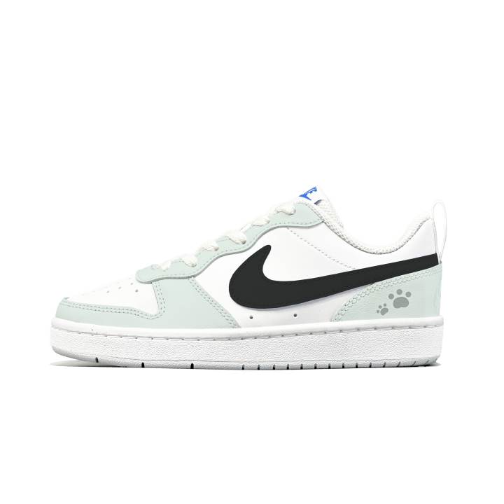 Nike Nike Court Borough 2 Light Cyan Love Confession Leather Slip Resistant Abrasion Resistant Low top
