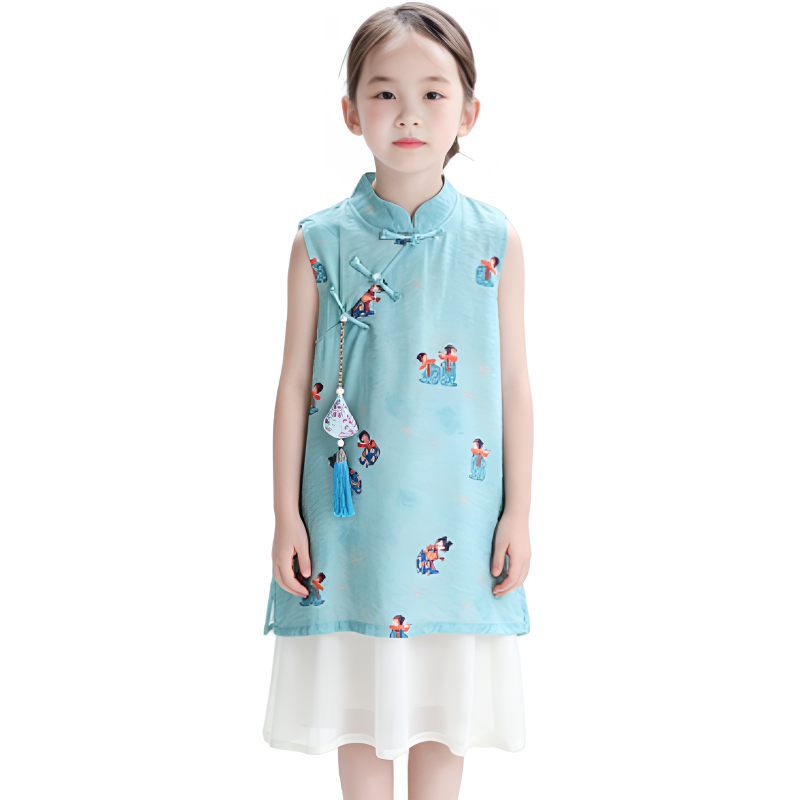 YALU Grade School Dresses Camisole Moderate Midi Skirt