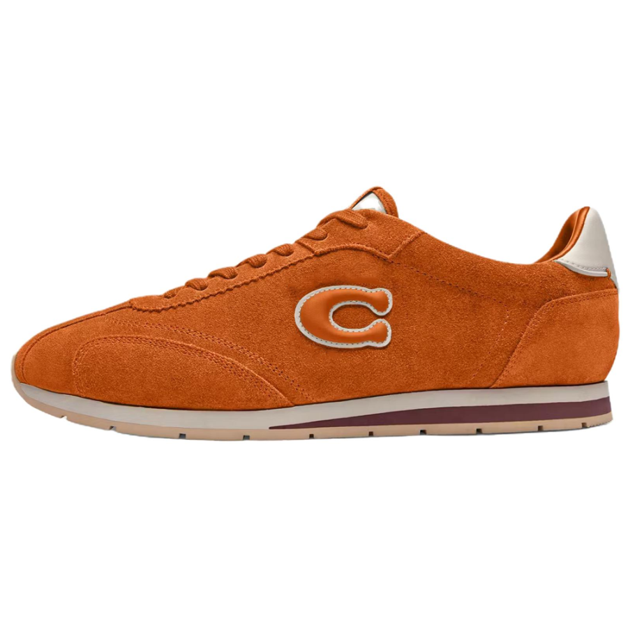 COACH Cow Leather Low top Casual Shoes Men's Toffee