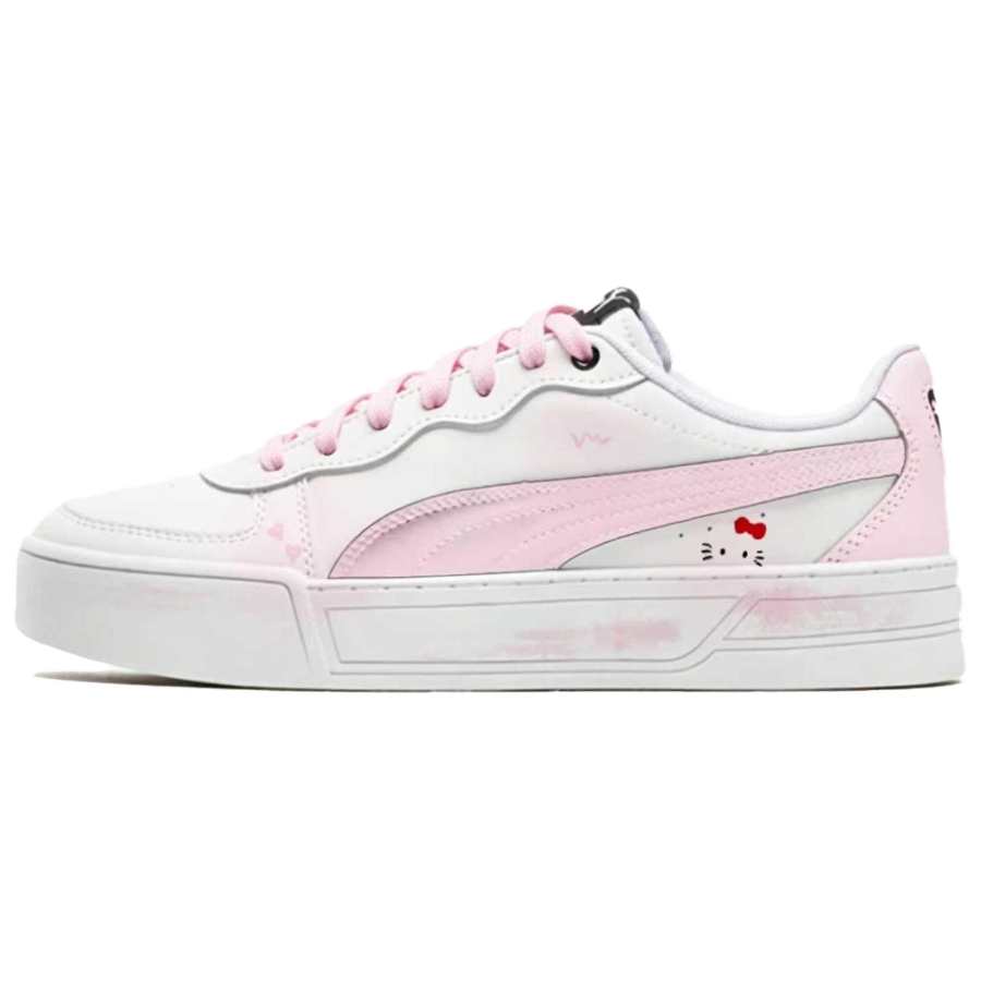 PUMA Skye Height Increasing Low top Skateboard Shoes Women's Pink White