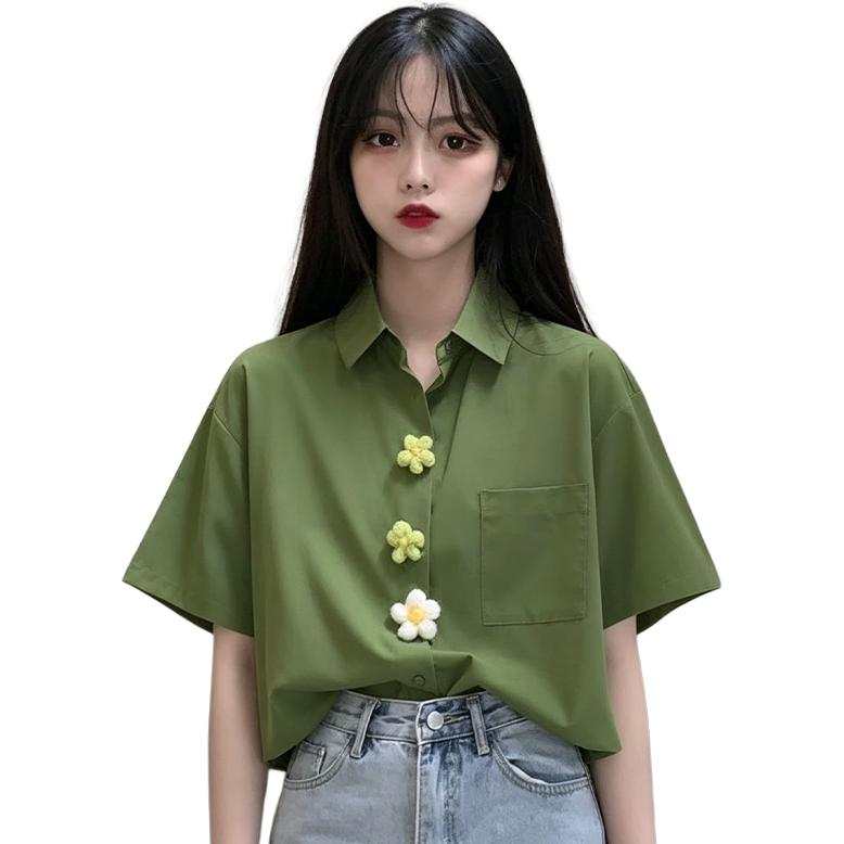 SIXUSICHOU Shirts Women's Lapel Thin Other