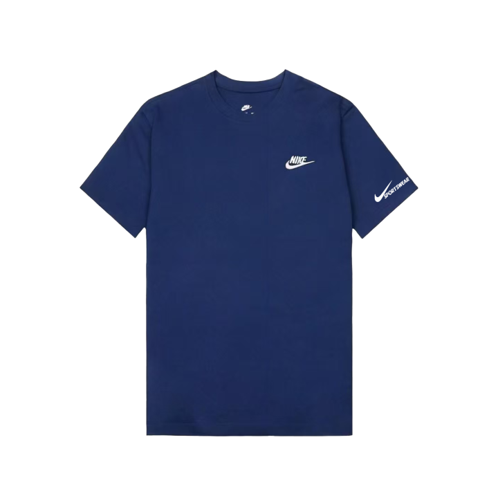 Nike Nike Sportswear T Shirts Unisex Dark Navy Blue Crew Neck Moderate