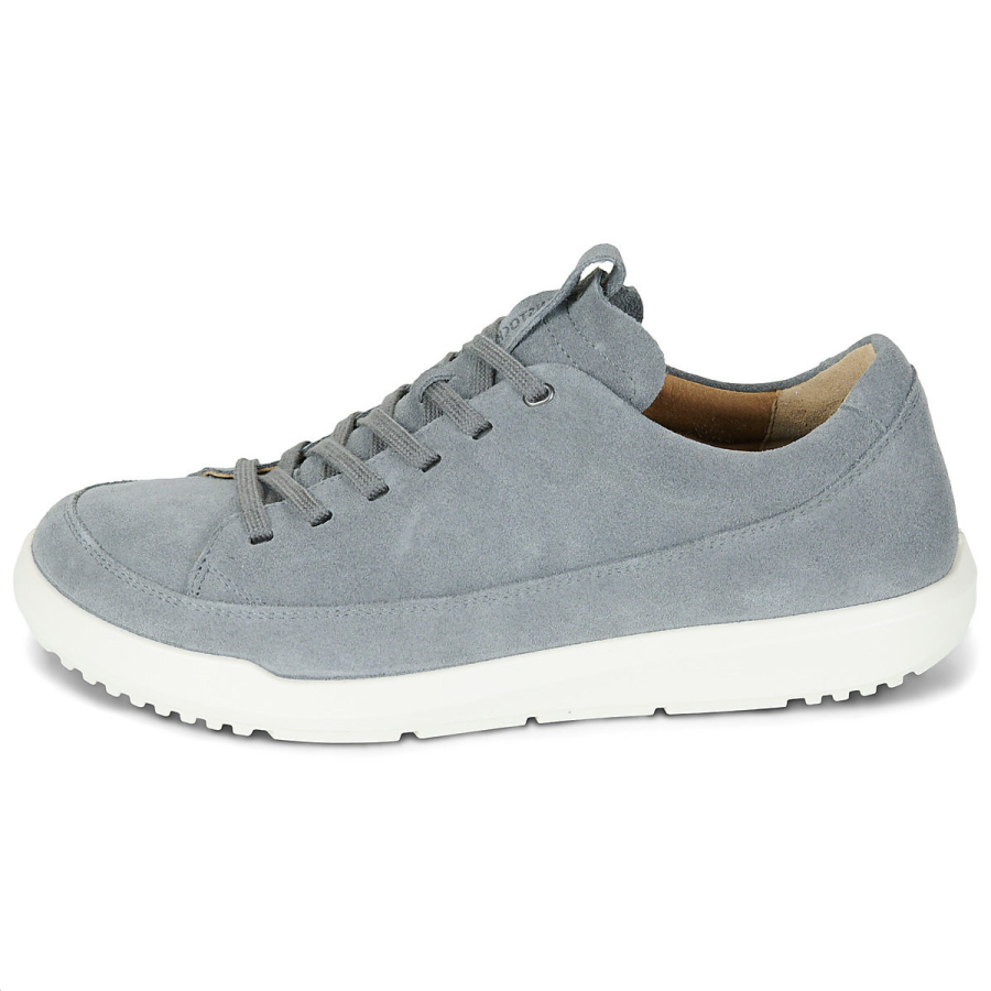 Birkenstock MELBOURNE Leather Low top Casual Shoes Men's Gray
