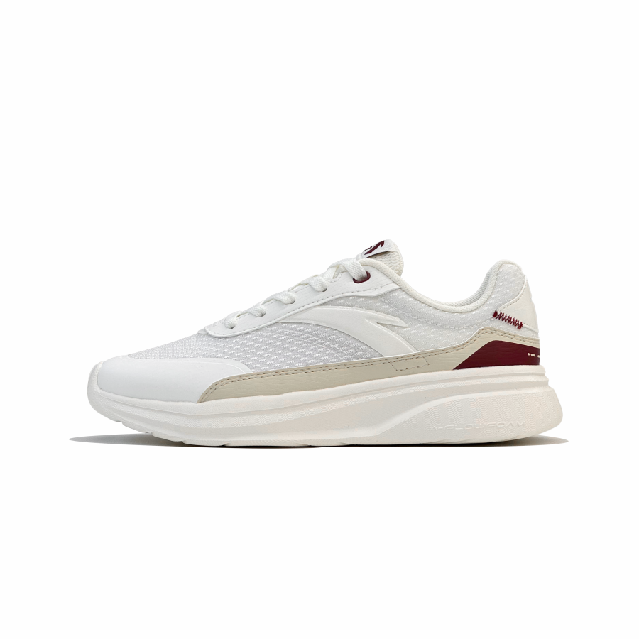 Anta Walker Low top Casual Shoes Men's Ivory White/Grain Beige Yellow/Rose Red