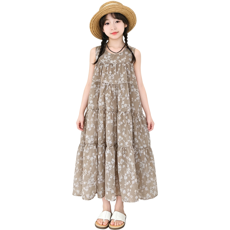 YALU Grade School Dresses Camisole Moderate Midi Skirt