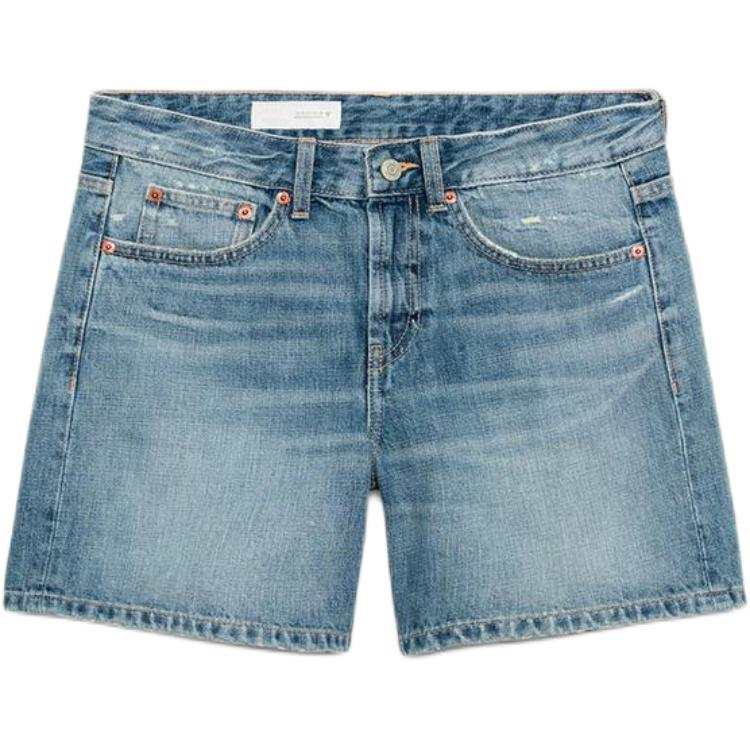 ZARA Trf Denim Shorts Women's Blue Moderate