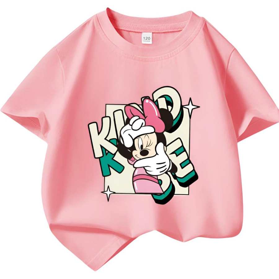 Disney Kids T Shirts Crew Neck Thin Stretch