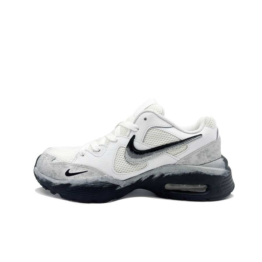 Nike Nike Air Max Fusion Cushioning Abrasion Resistant Low top Casual City Commuting Running Shoes Unisex Gray White
