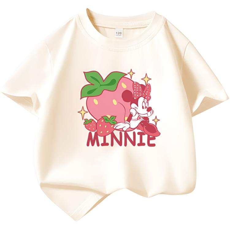 Disney Kids T Shirts Crew Neck Moderate Stretch