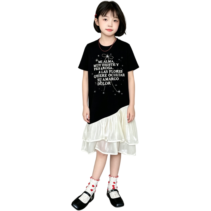 YALU Grade School Dresses Camisole Moderate Midi Skirt