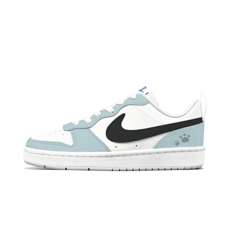 Nike Nike Court Borough 2 Dusty Blue Maris Sal Leather Slip Resistant Abrasion Resistant Kids' Skateboarding Shoes Unisex