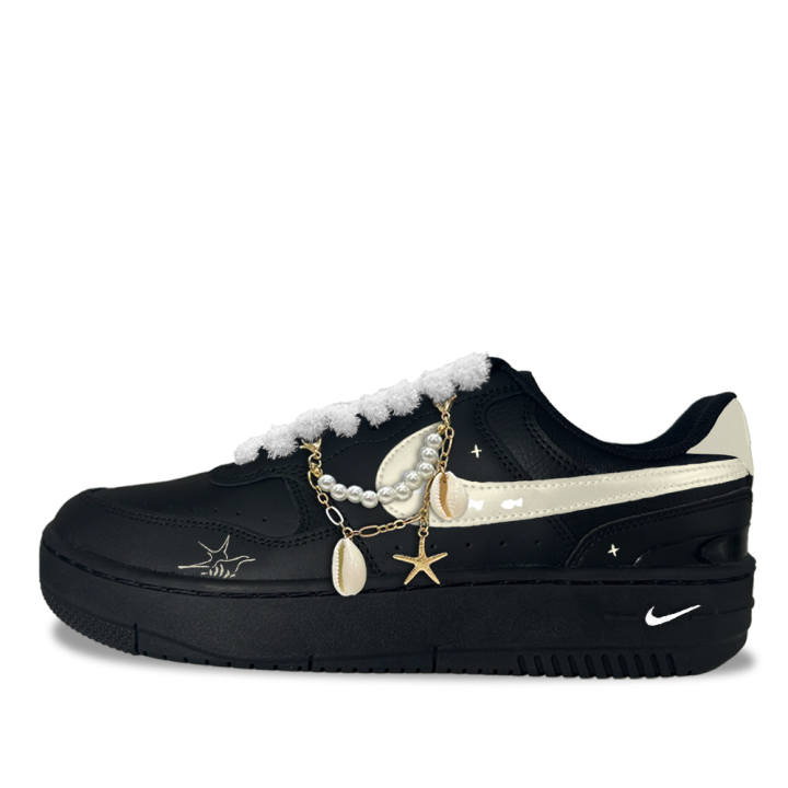 Nike Nike Gamma Force Tide Star Whisper Synthetic Leather Low top Skateboard Shoes Unisex Black