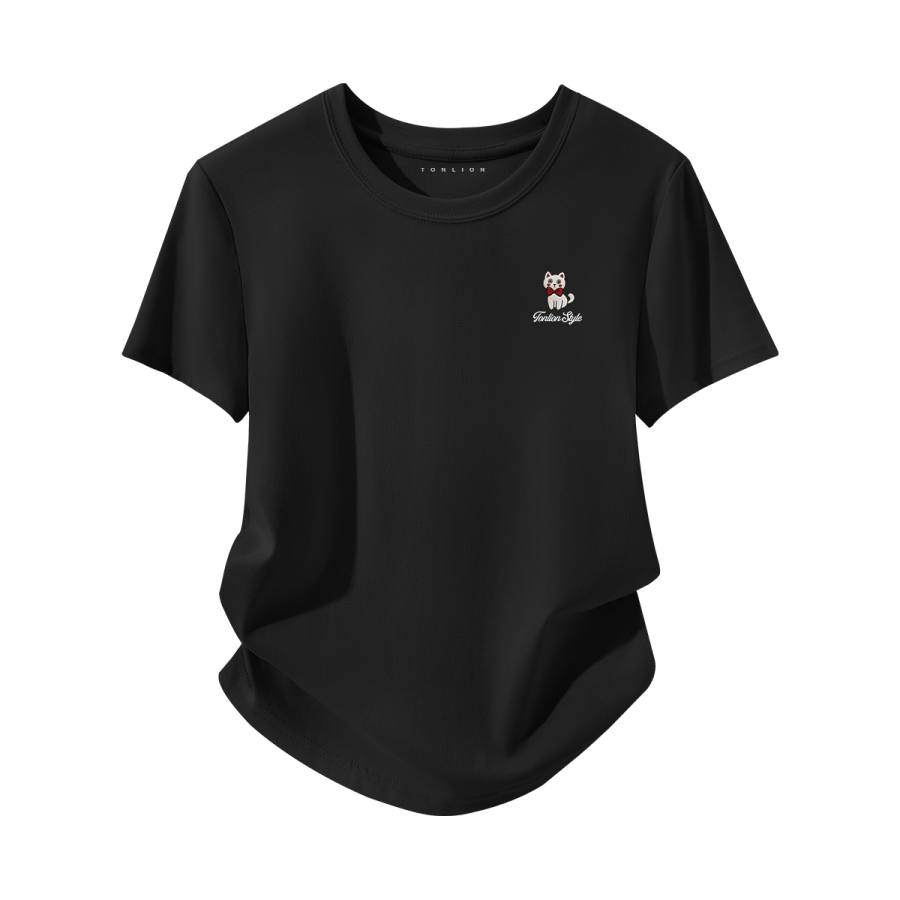 Tonlion T Shirts Women's Crew Neck Moderate Nipped In Waist