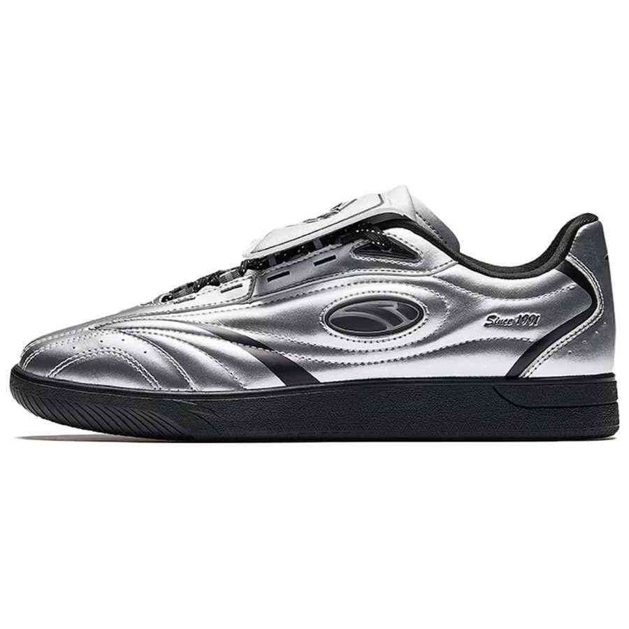 Anta Jumping Cap Plus Cushioning Low top Skateboard Shoes Men's Silver Black