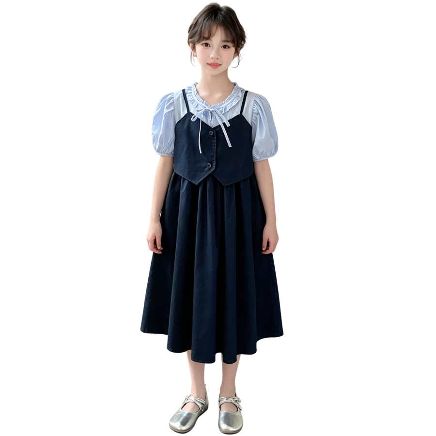 YALU Grade School Dresses Camisole Moderate Midi Skirt