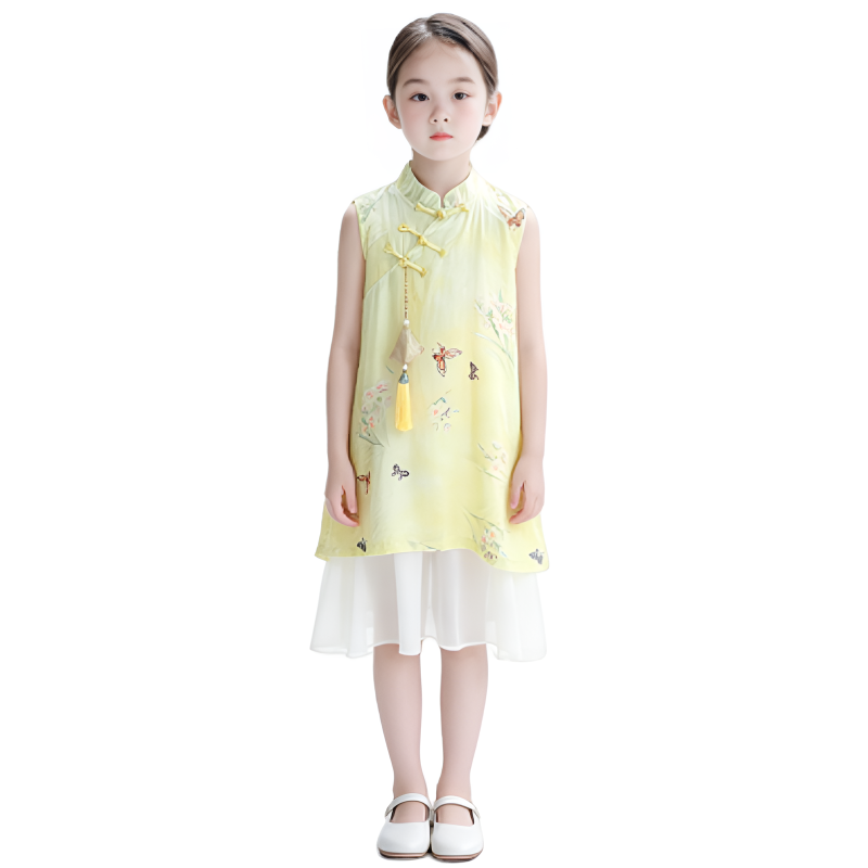 YALU Grade School Dresses Camisole Moderate Midi Skirt