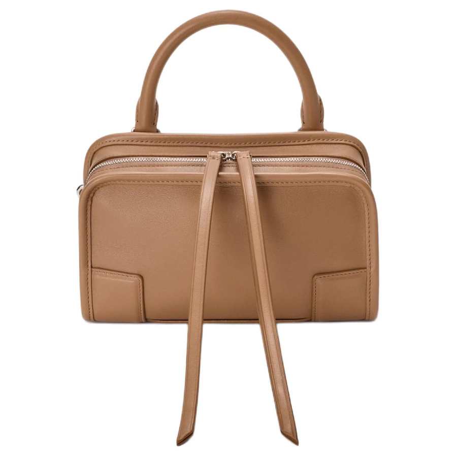 LOEWE Amazona Cow Leather Handbag Mini Women's Mocha