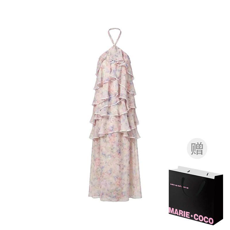 MARIE·COCO Slip Dresses Women's Dress Halter Moderate Long Skirt