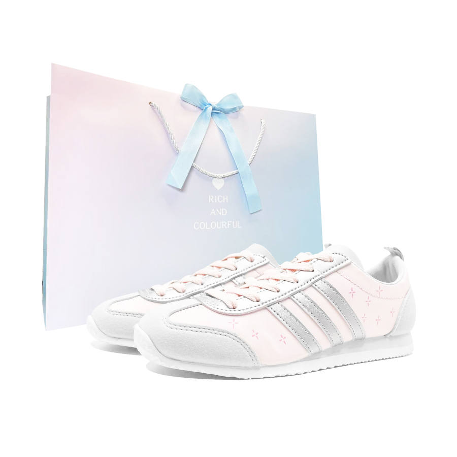 Adidas Adidas VS JOG 2.0 Cherry Blossom Silver Blade Coverage Slip Resistant Abrasion Resistant Low top German Army Trainers