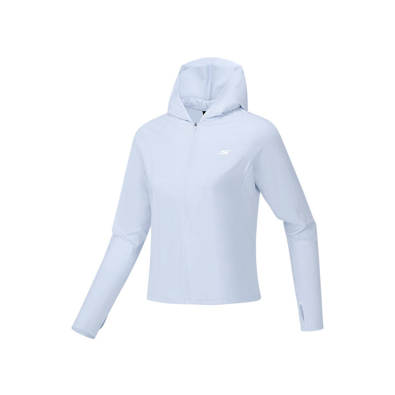 Skechers Jackets Women's Iodine Blue/026P Hooded Non Detachable Moderate Other