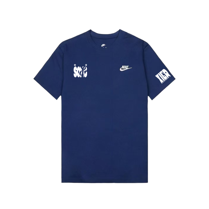 Nike Nike Sportswear T Shirts Unisex Dark Navy Blue Crew Neck Moderate