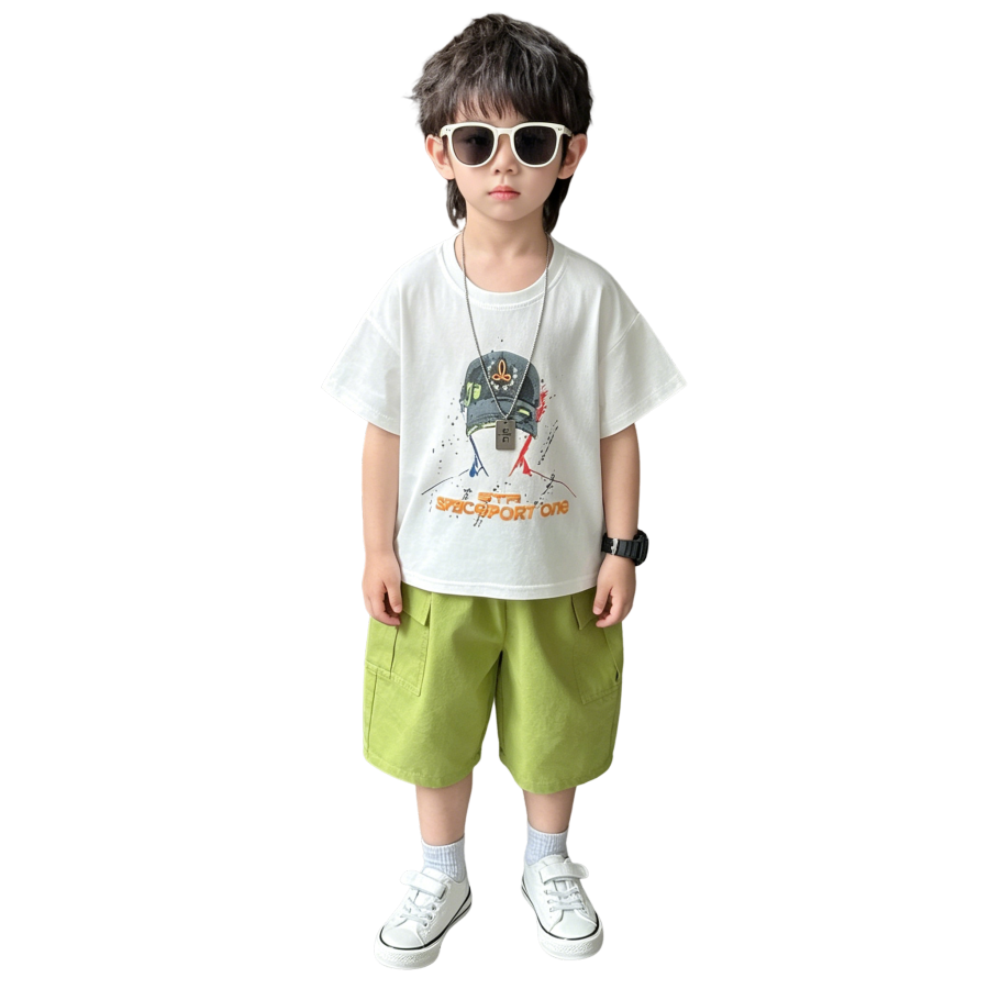 Lanza Kids Casual Sportswear Crew Neck Thin Stretch
